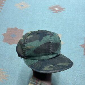 Vintage 80s snapback hat camo cap woodland adjustable youth kids one size